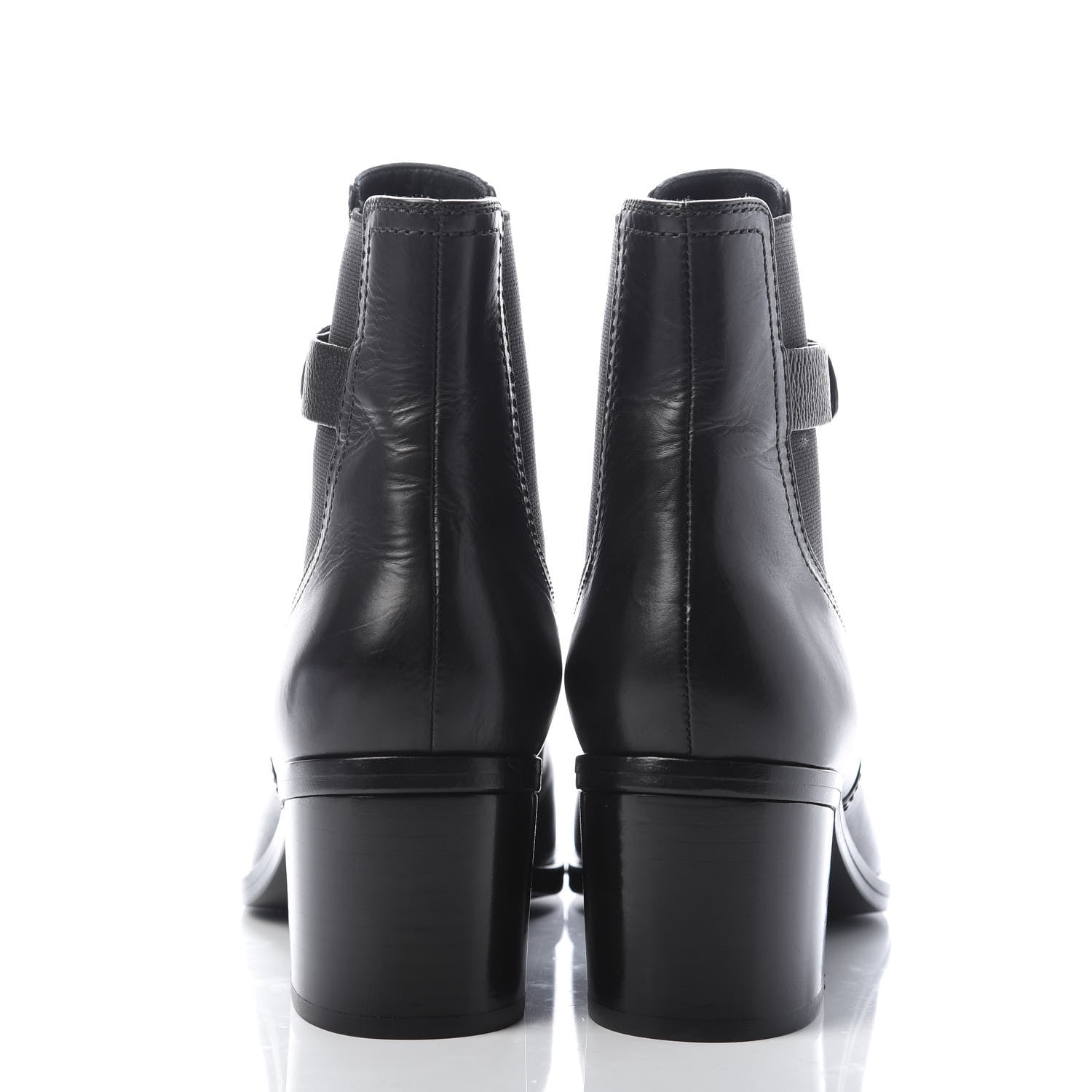 Chanel Calfskin Patent Cap Toe Short Boots 40.5 Black 6 of 8