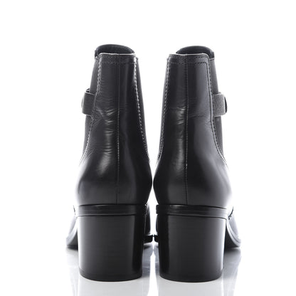 Chanel Calfskin Patent Cap Toe Short Boots 40.5 Black 6 of 8