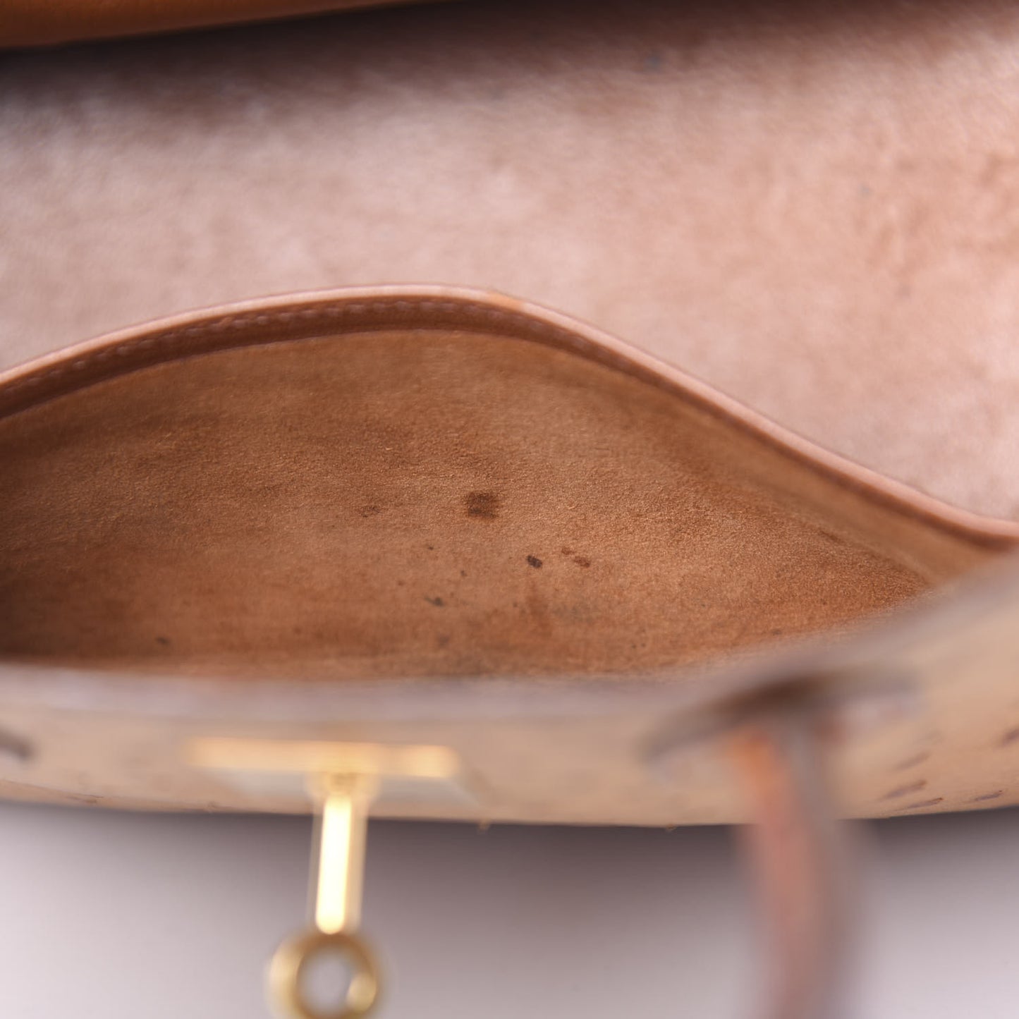 Ostrich Birkin 30 Gold