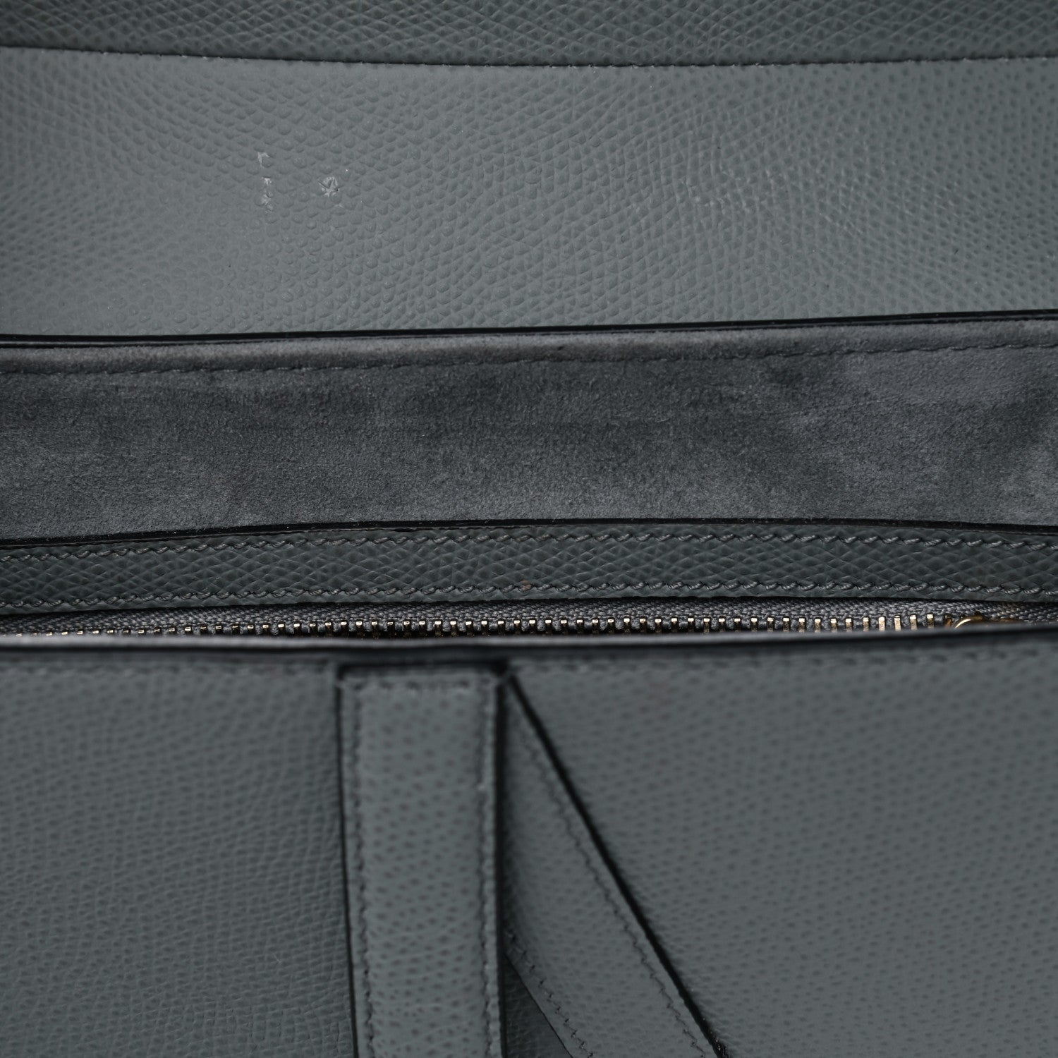 Christian Dior Grained Calfskin Saddle Bag Grey 6 of 7