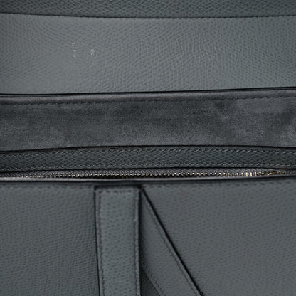Christian Dior Grained Calfskin Saddle Bag Grey 6 of 7