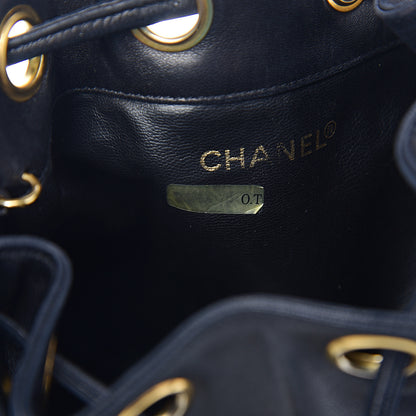 Chanel Lambskin CC Drawstring Shoulder Bag Black 7 of 11