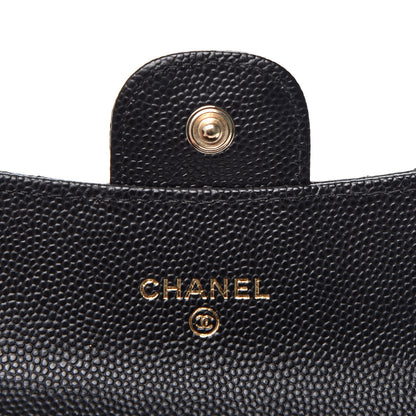 Chanel Caviar Quilted Flap Card Holder Wallet Black 7 of 9