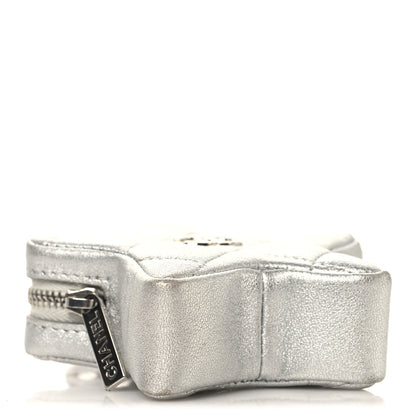 Chanel Metallic Calfskin Quilted Star Charm Silver 4 of 9