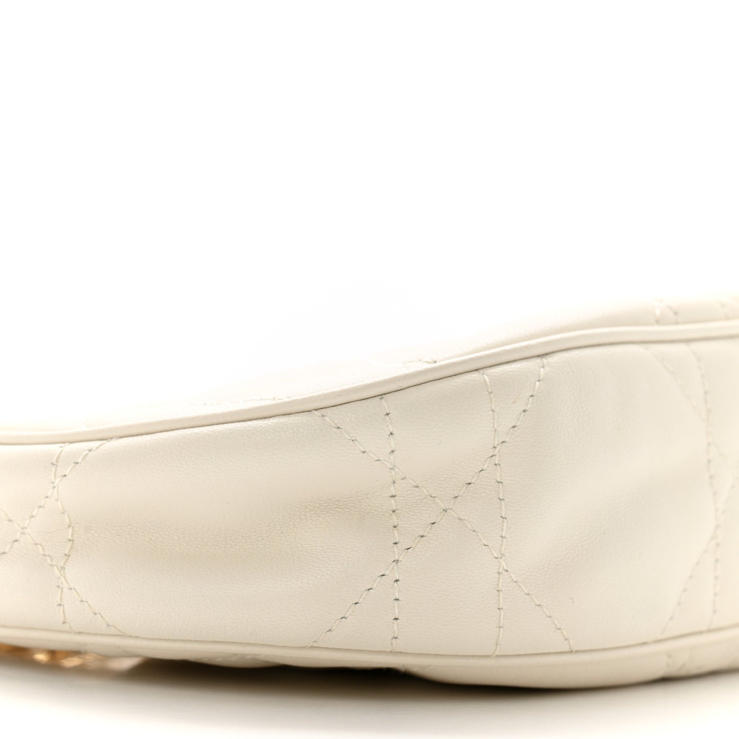 Lambskin Cannage CD Lounge Bag Latte