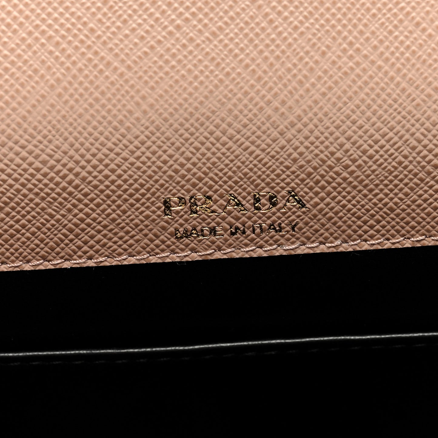 Saffiano Lux Metal Logo Mini Flap Chain Shoulder Bag Cammeo