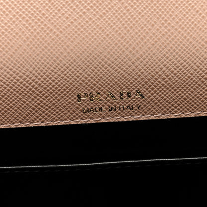 Prada Saffiano Lux Metal Logo Mini Flap Chain Shoulder Bag Cammeo 7 of 10