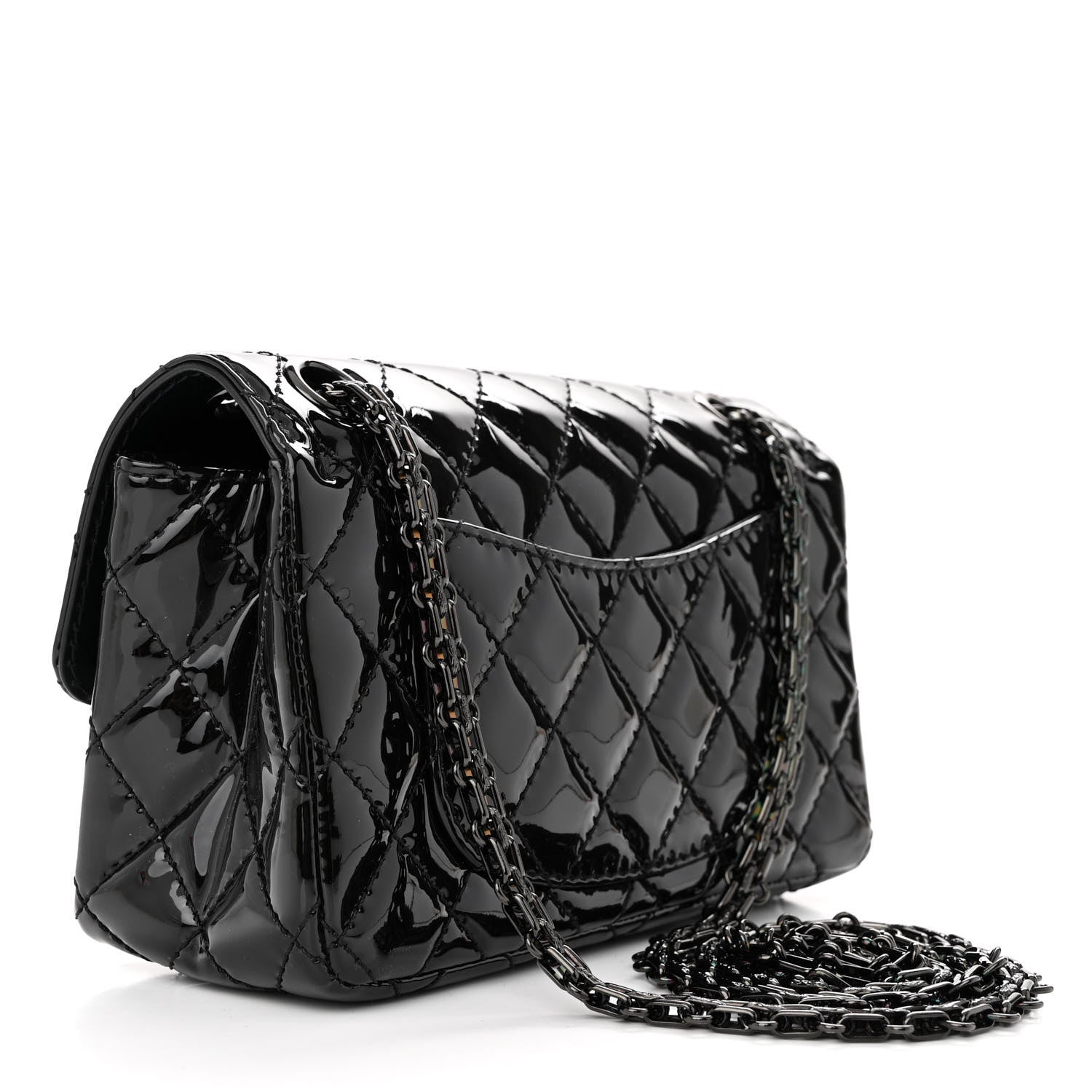 Chanel Patent Calfskin Quilted 2.55 Reissue Mini Flap So Black 3 of 11