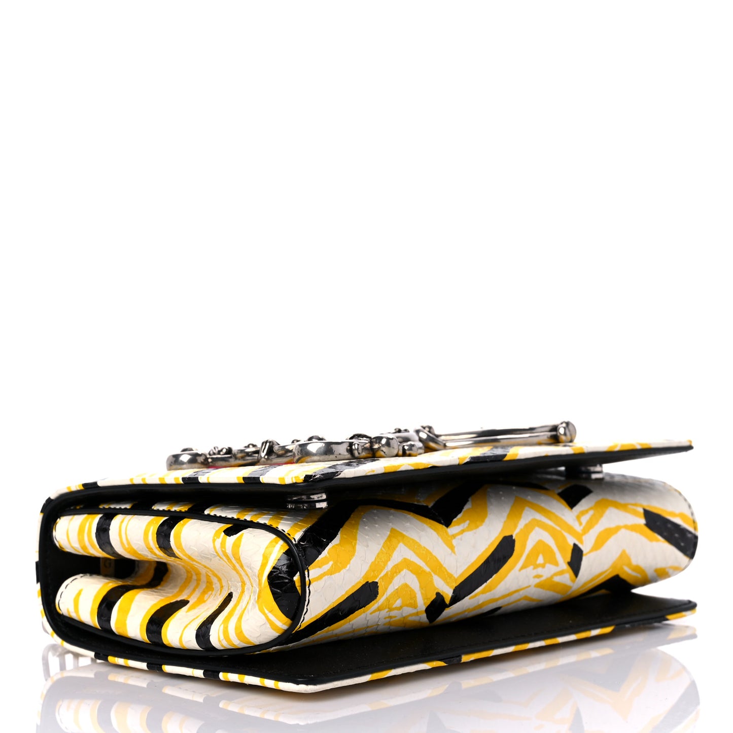 Printed Elaphe DG Girls Shoulder Bag White Multicolor