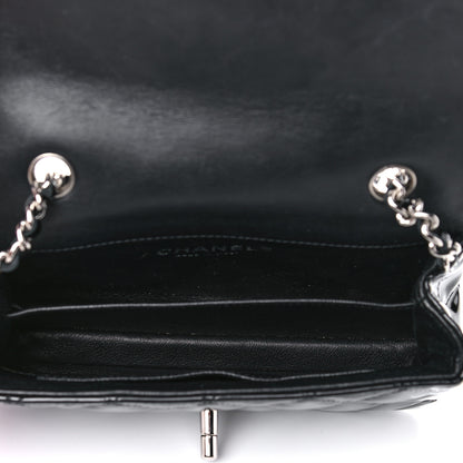 Chanel Patent Calfskin Quilted Extra Mini Rectangular Flap Black 5 of 13