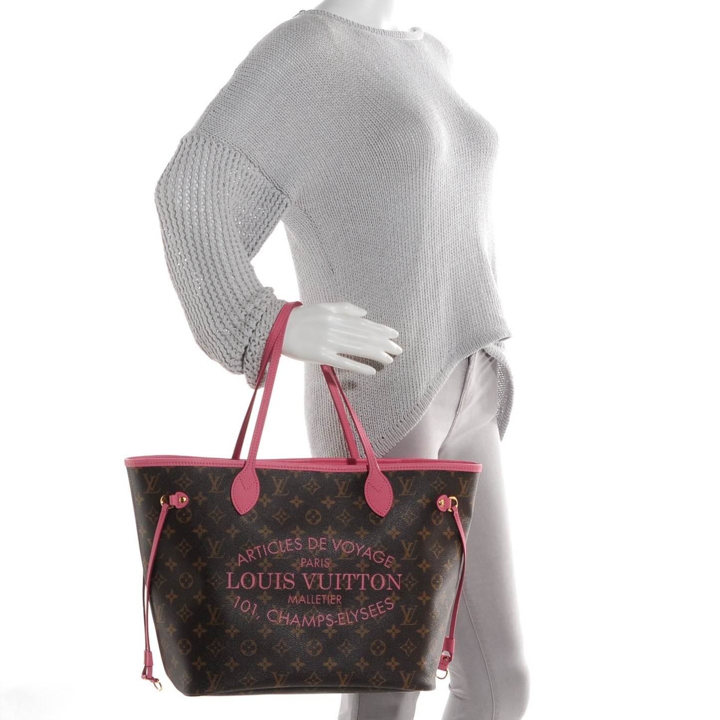 Monogram Articles de Voyage Ikat Neverfull MM Rose Velours