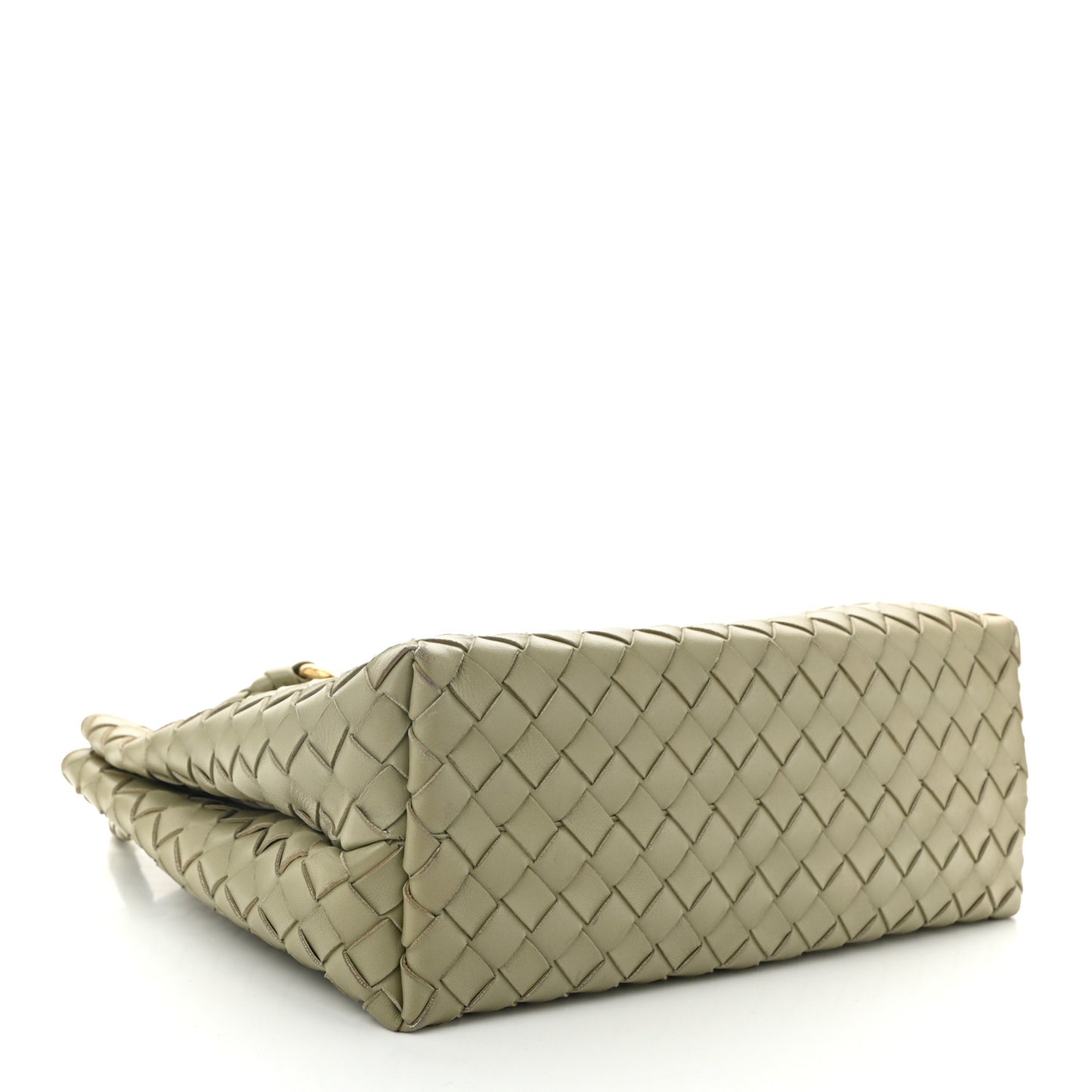 Nappa Intrecciato Medium Andiamo Shoulder Bag Travertine