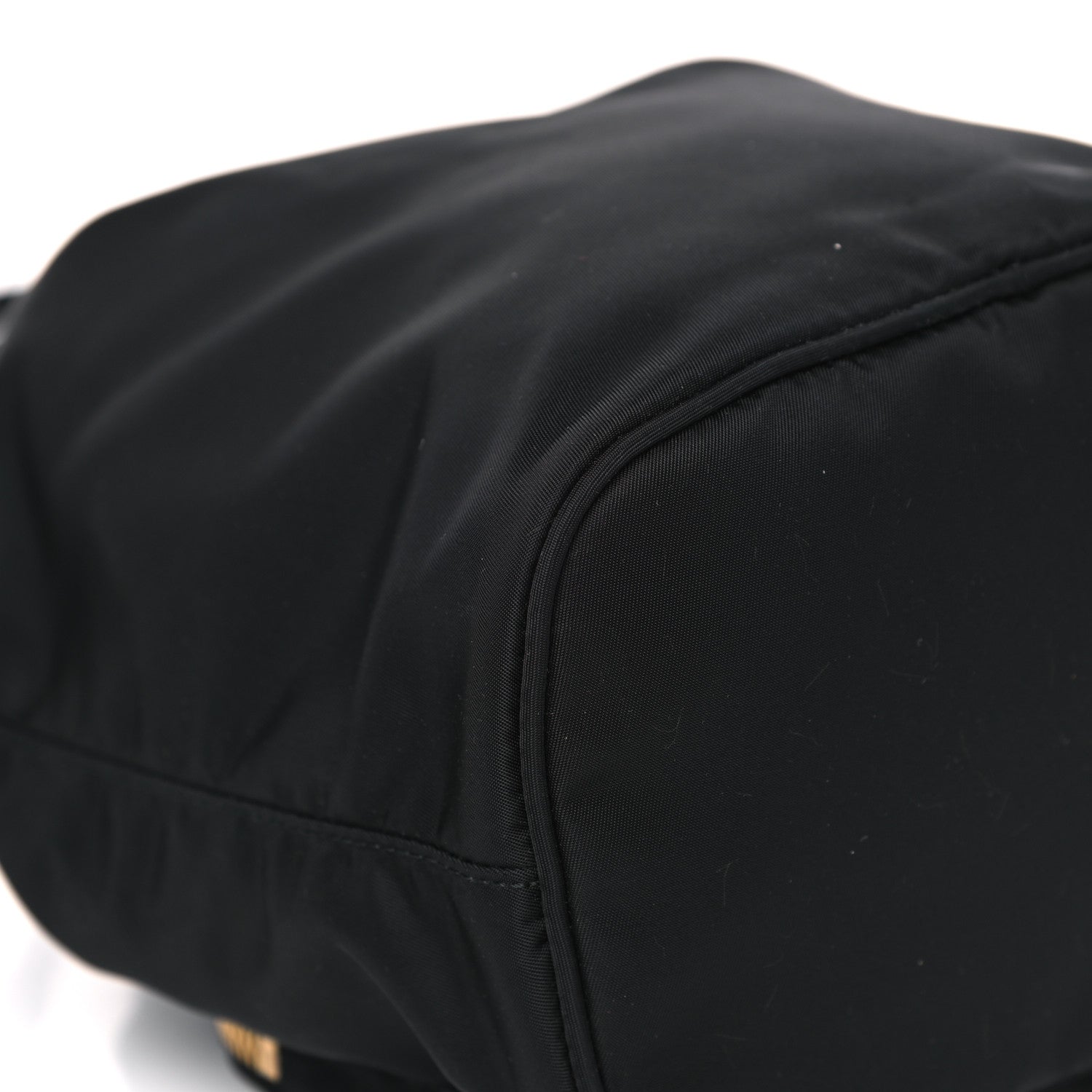 Prada Saffiano Tessuto Nylon Mini Bucket Crossbody Bag Black 10 of 12