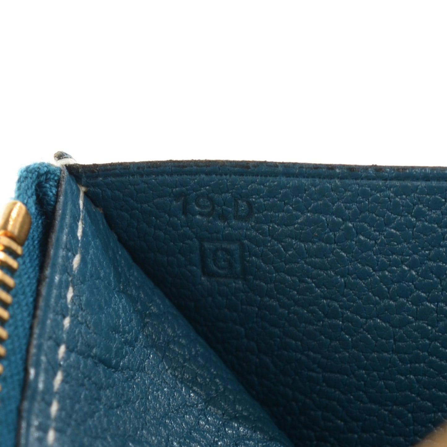Chevre Mysore Bearn Gusset Wallet Blue Jean