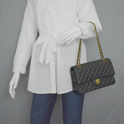 Chanel Caviar Quilted Medium Double Flap Black 2 of 12