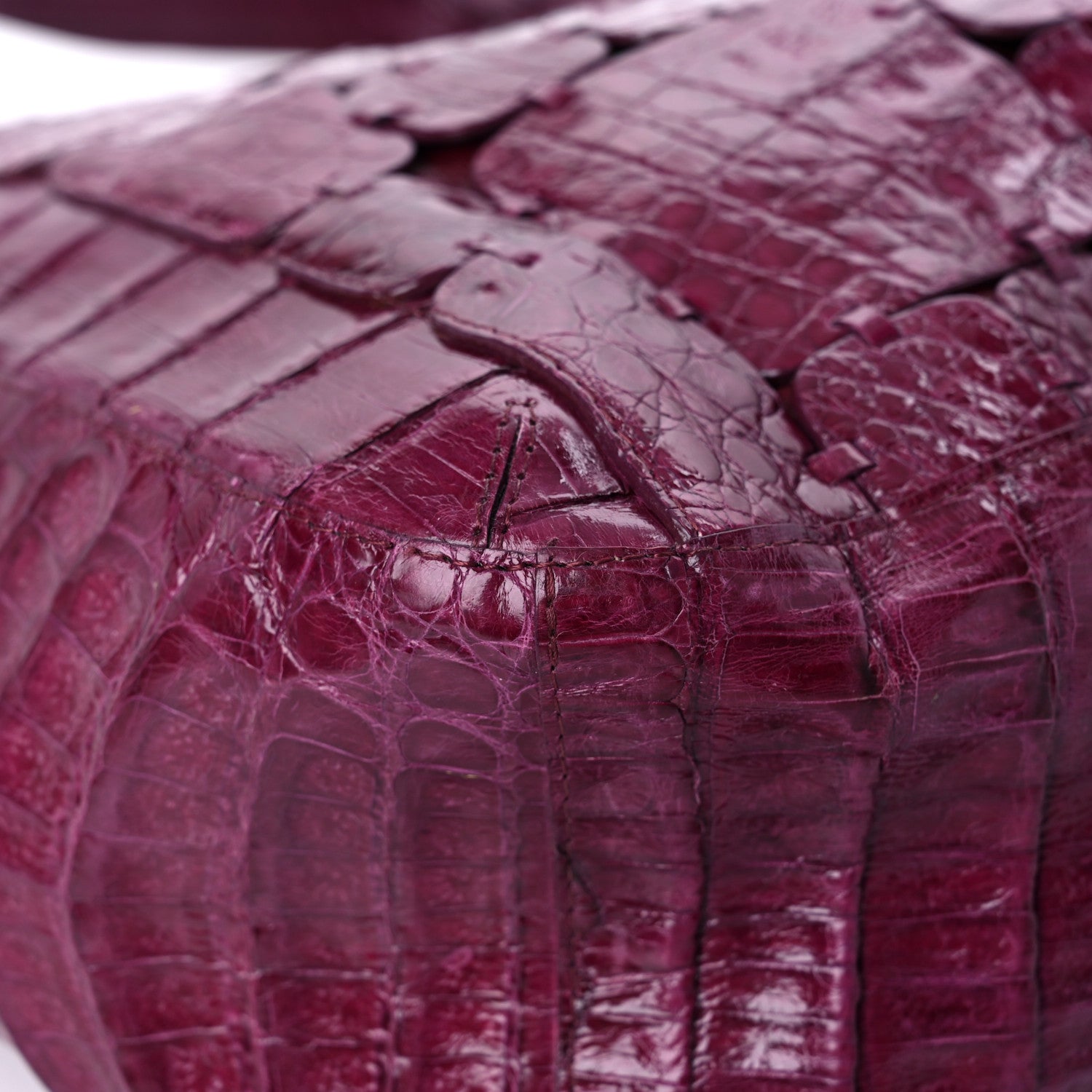 Nancy Gonzalez Crocodile Leaf Tote Puprle 7 of 15