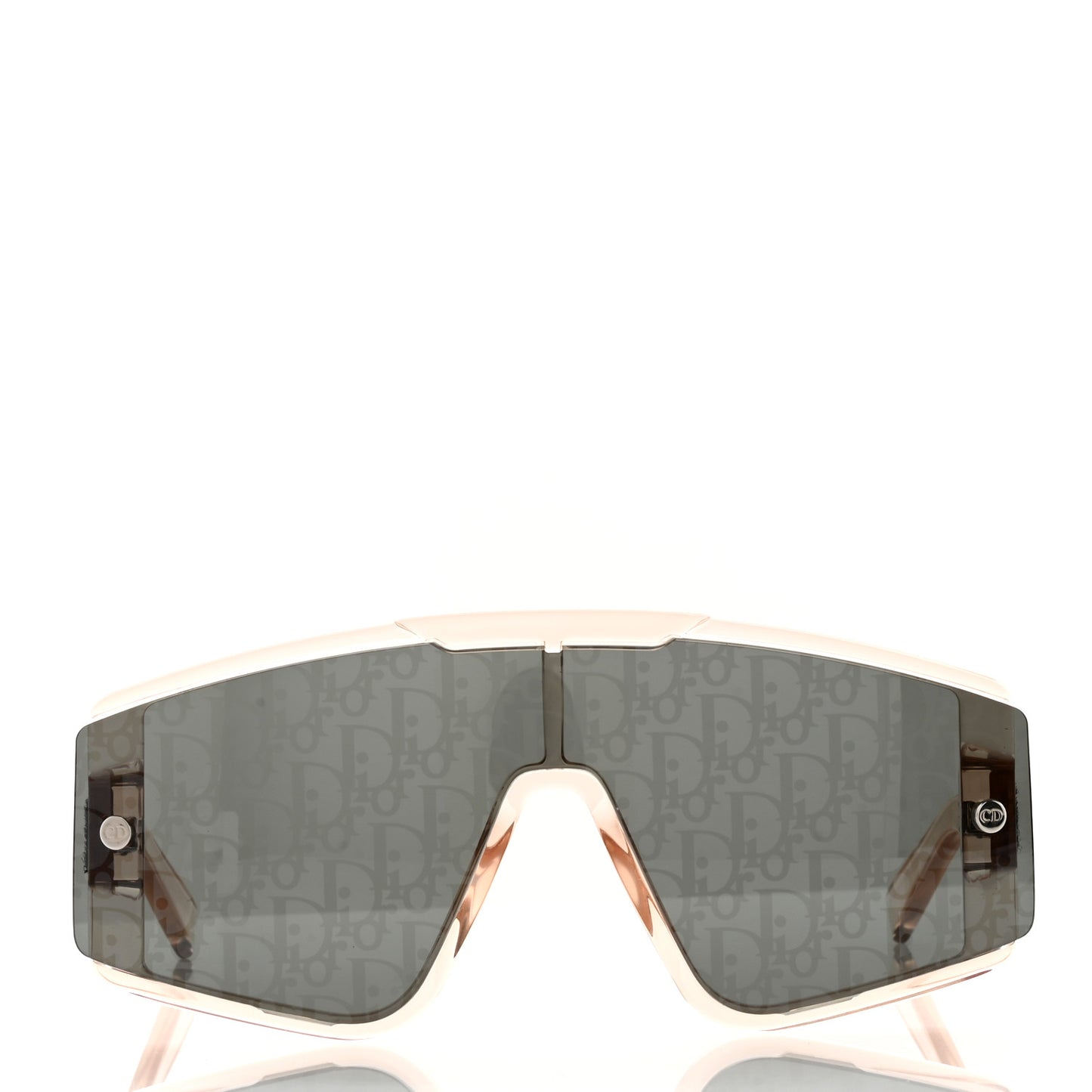 Acetate Diorxtrem MU Oblique Mask Sunglasses Crystal Rose Gold