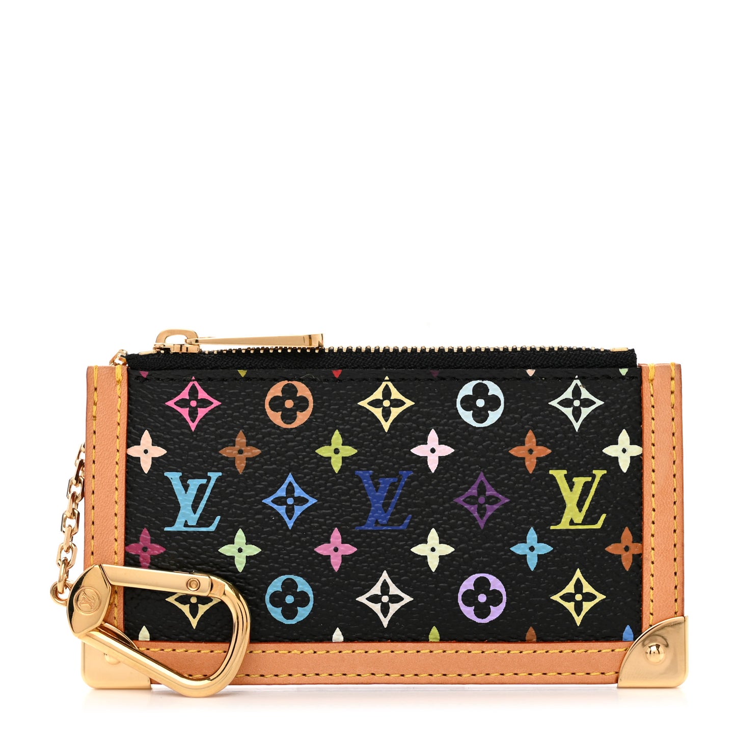 Monogram Multicolor Key Pouch Black