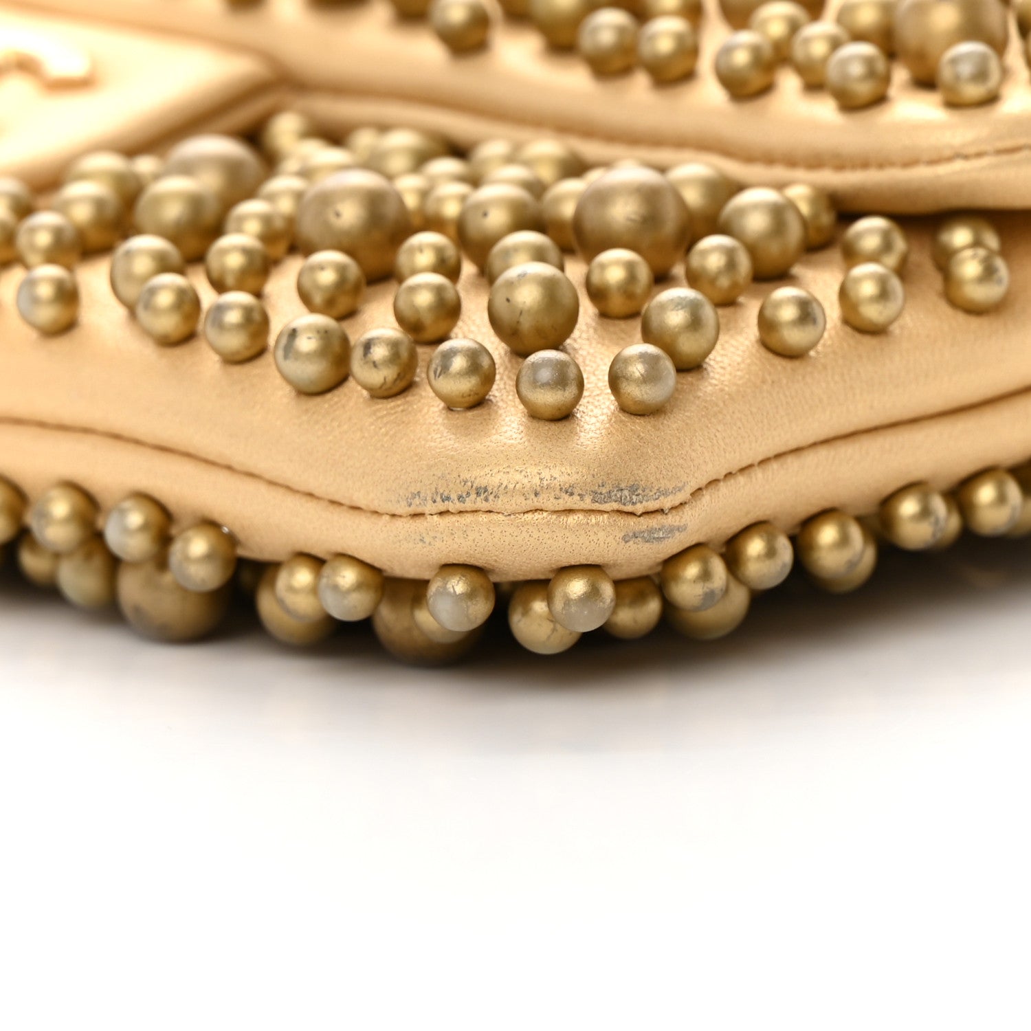 Chanel Lambskin Pearls Flap Gold 11 of 19