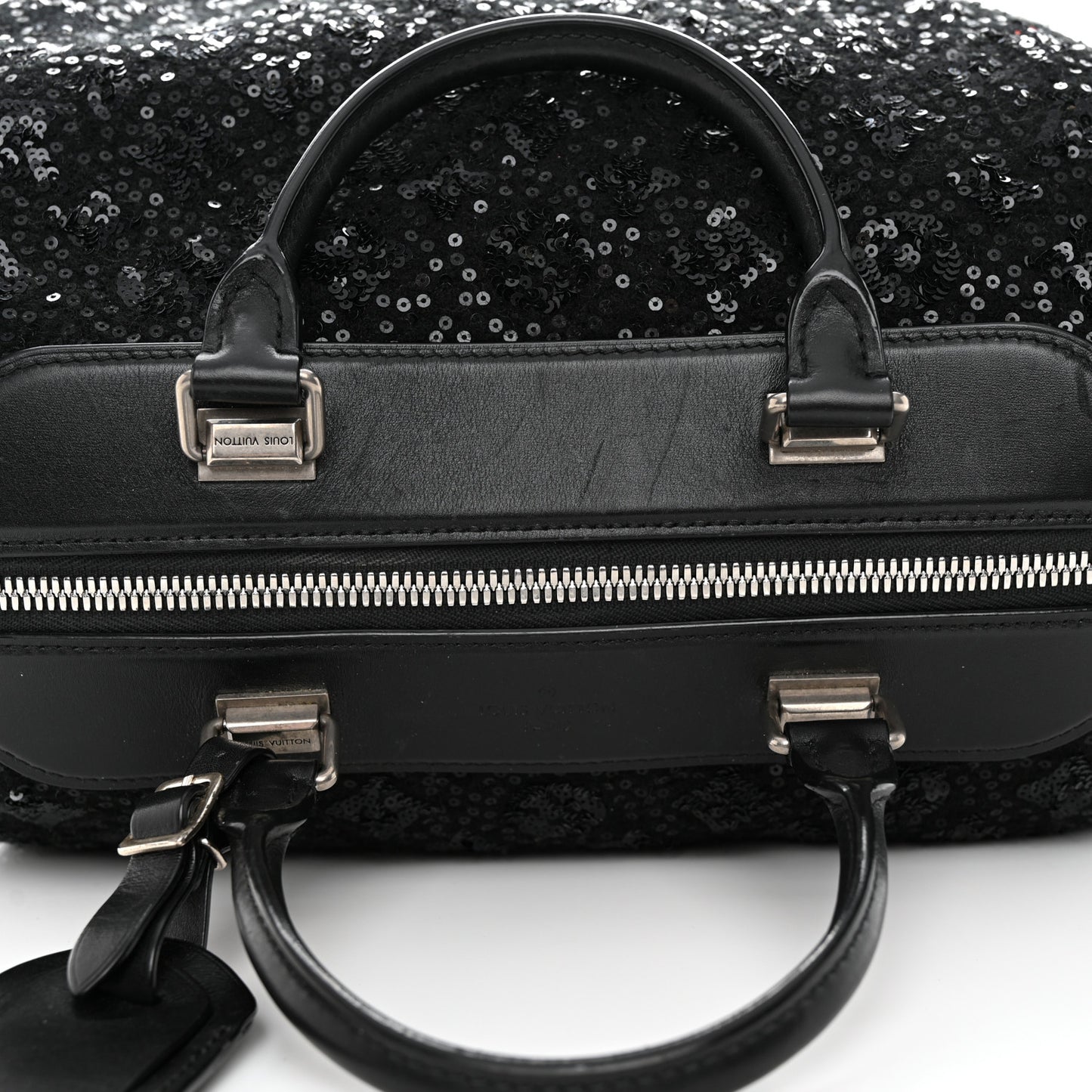 Sequin Monogram Sunshine Express Speedy Black