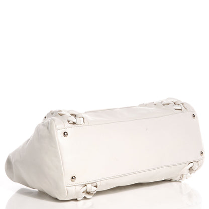 Chanel Calfskin Modern Chain Rhodoid Tote White 4 of 7