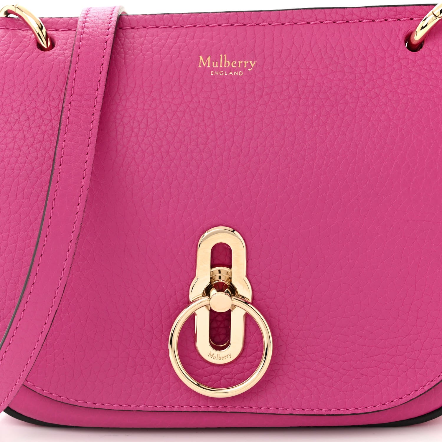 Mulberry Small Classic Grain Small Amberley Satchel Mulberry Pink 7 of 9
