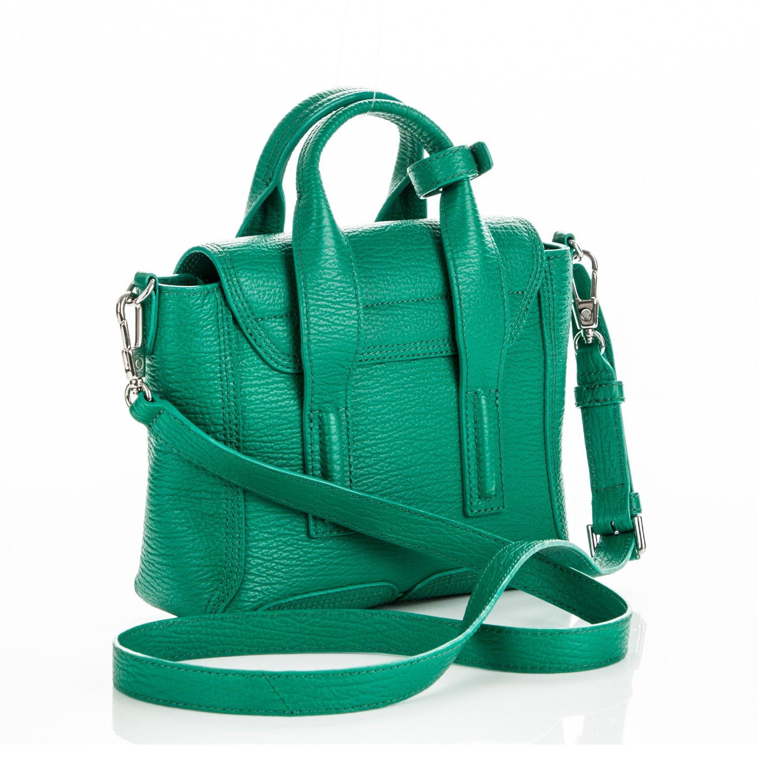 3.1 Phillip Lim 3.1 Textured Calfskin Mini Pashli Satchel Emerald 3 of 6