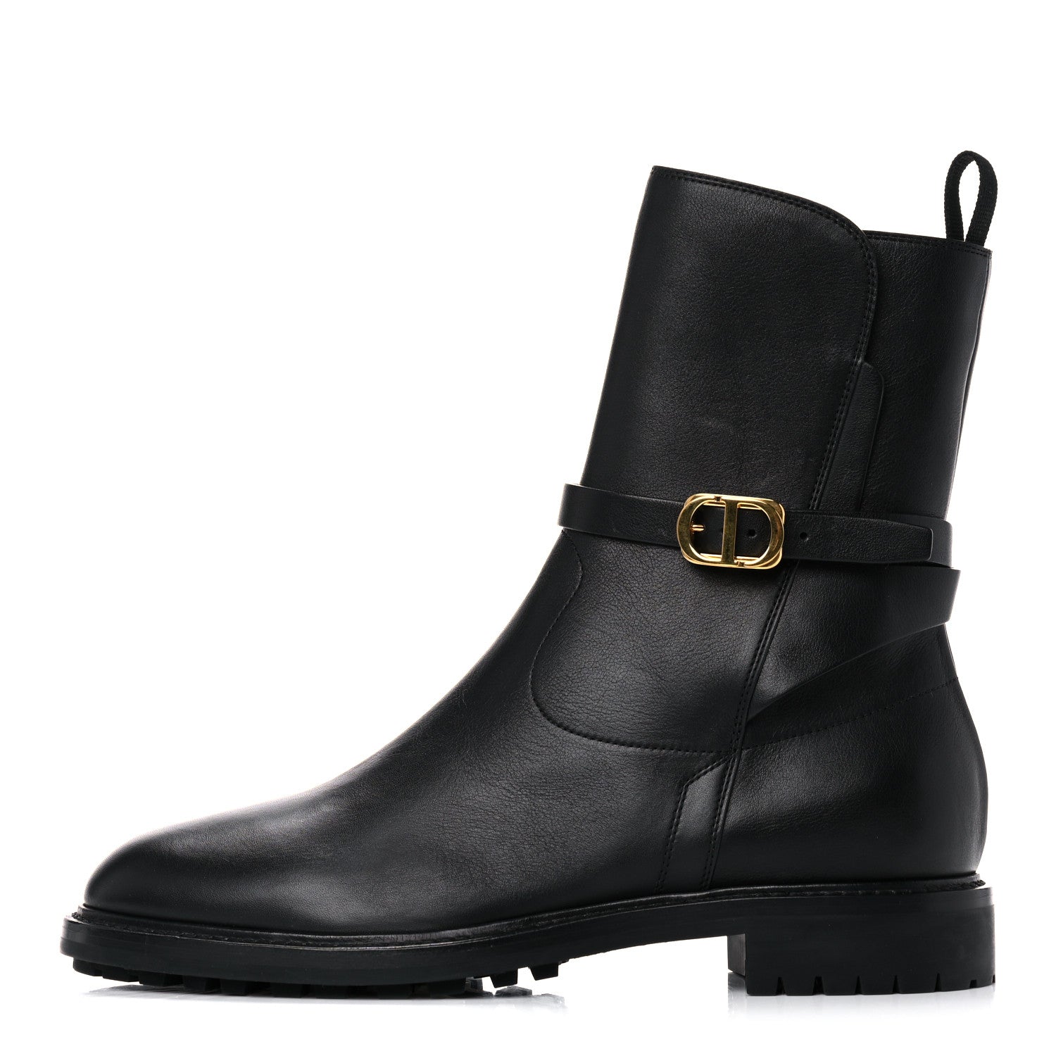 Christian Dior Calfskin Empreinte Ankle Boot 40 Black 1 of 16