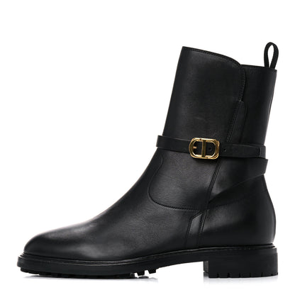 Christian Dior Calfskin Empreinte Ankle Boot 40 Black 1 of 16