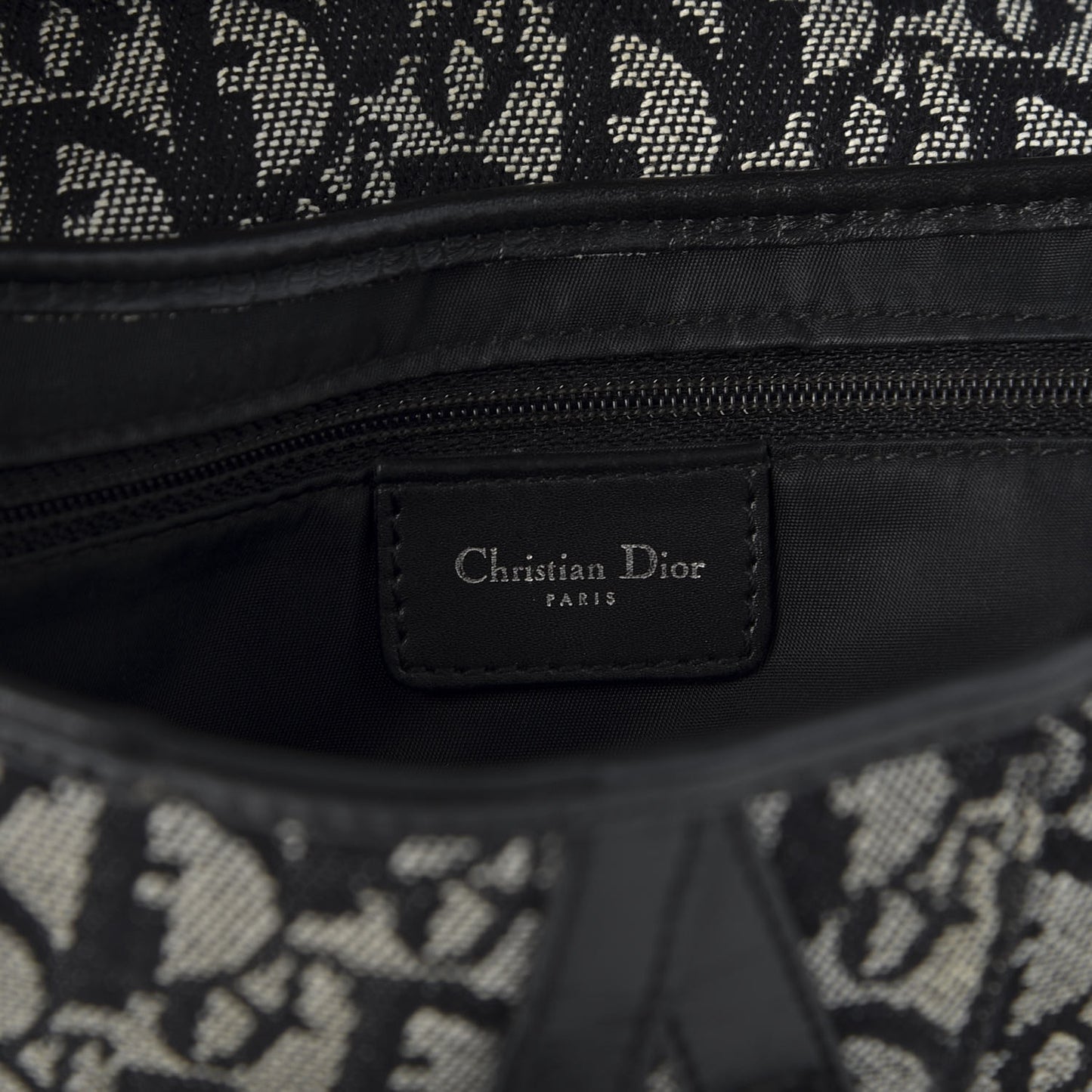Monogram Saddle Bag Black