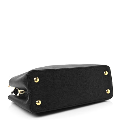 Louis Vuitton Taurillon Capucines MM Black Etain Metallic Gray 3 of 5