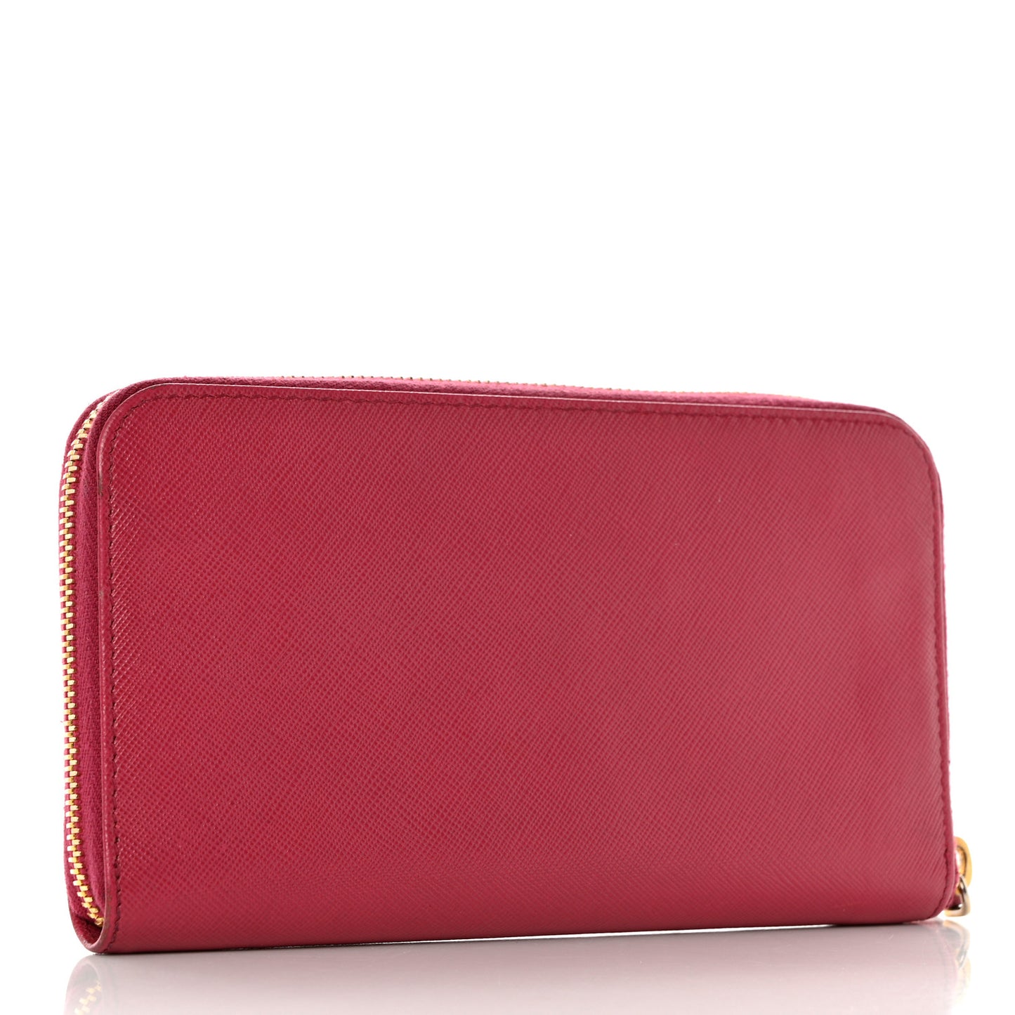 Saffiano Metal Zip Around Wallet Peonia