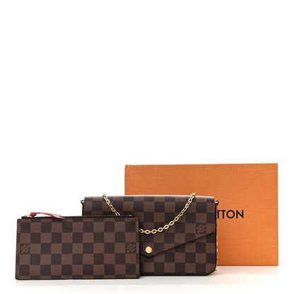 Louis Vuitton Damier Ebene Pochette Felicie Chain Wallet 11 of 11