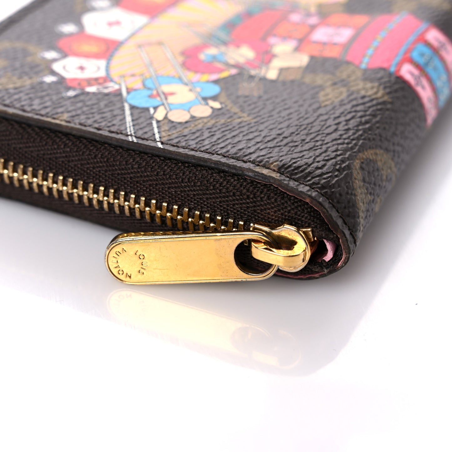 Monogram 2020 Christmas Animation Swing Ride Zippy Coin Purse Pink Poppy