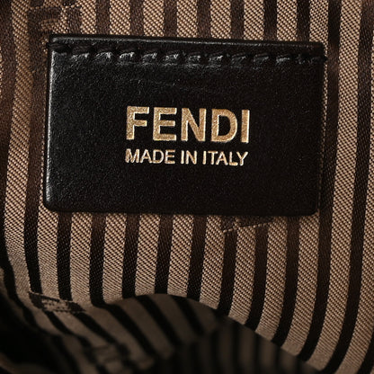 Fendi Calfskin Large Chameleon Tote Cognac Camel Black 6 of 11