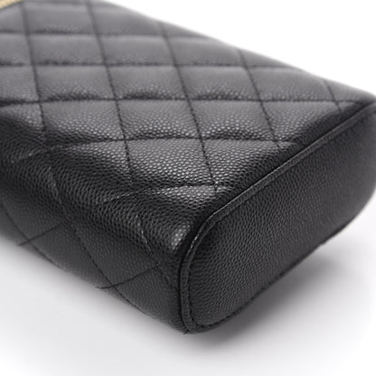 Chanel Caviar Quilted Phone Holder With Chain Black 6 of 11