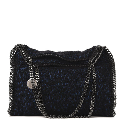 Stella McCartney Tweed Small Falabella Fold Over Tote Royal Blue 1 of 9
