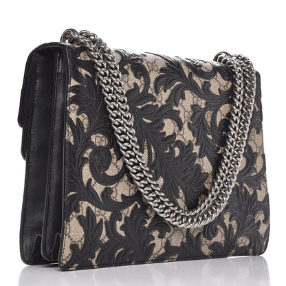 Gucci GG Supreme Monogram Arabesque Medium Dionysus Shoulder Bag Black 3 of 8