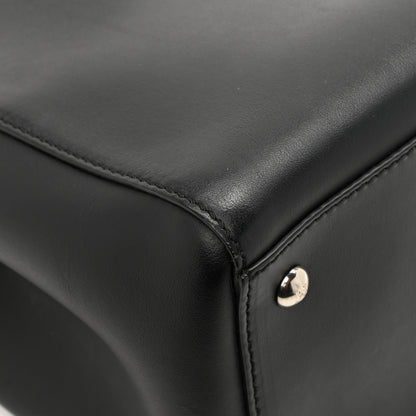 Fendi Vitello Baltico Dolce DotCom Satchel Black Blue Royal 15 of 16