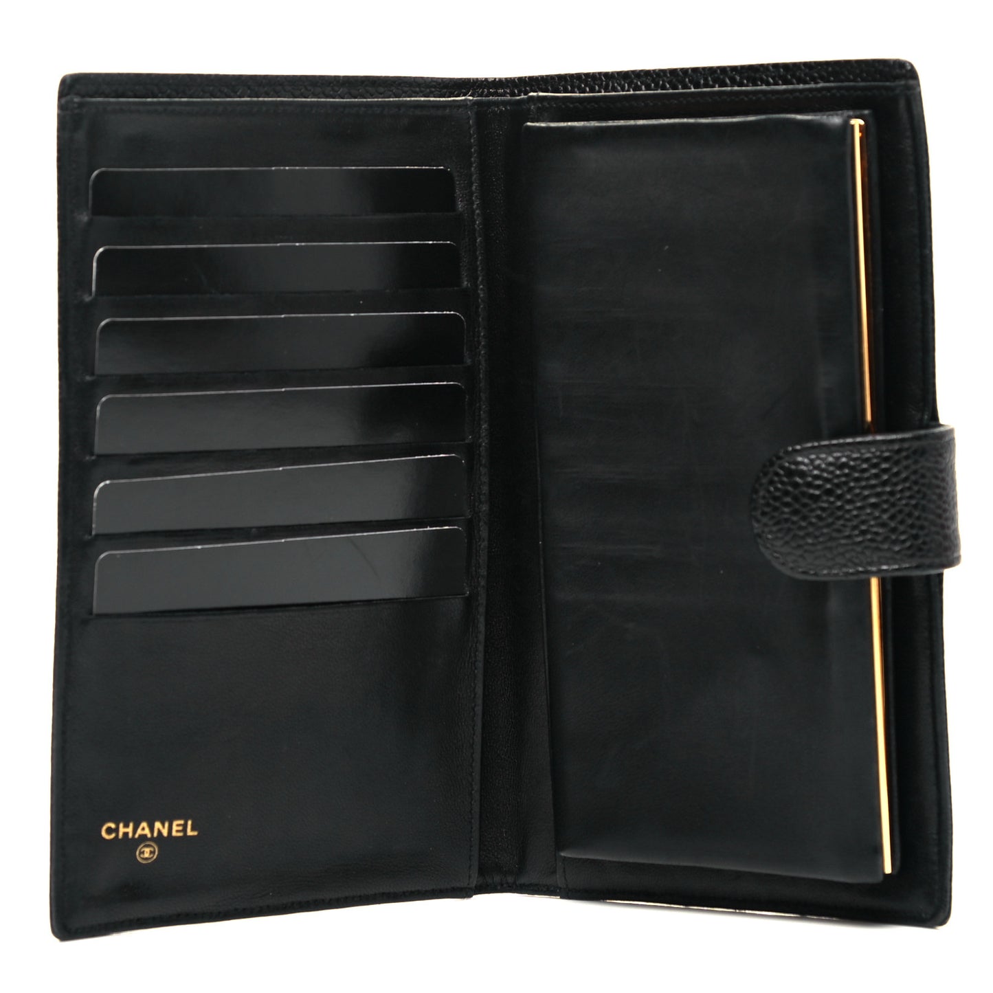 Caviar Timeless CC French Wallet Black
