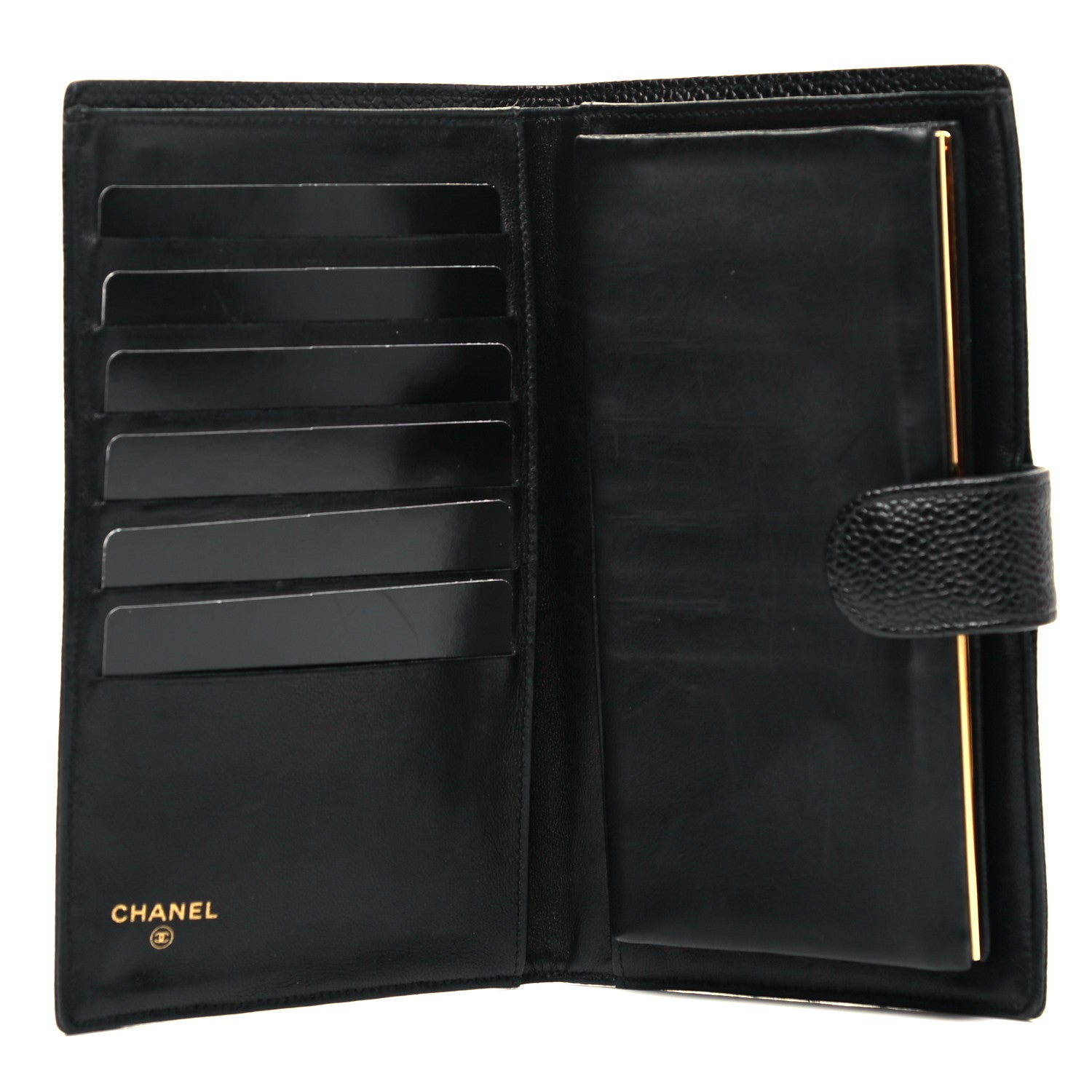 Chanel Caviar Timeless CC French Wallet Black 3 of 9