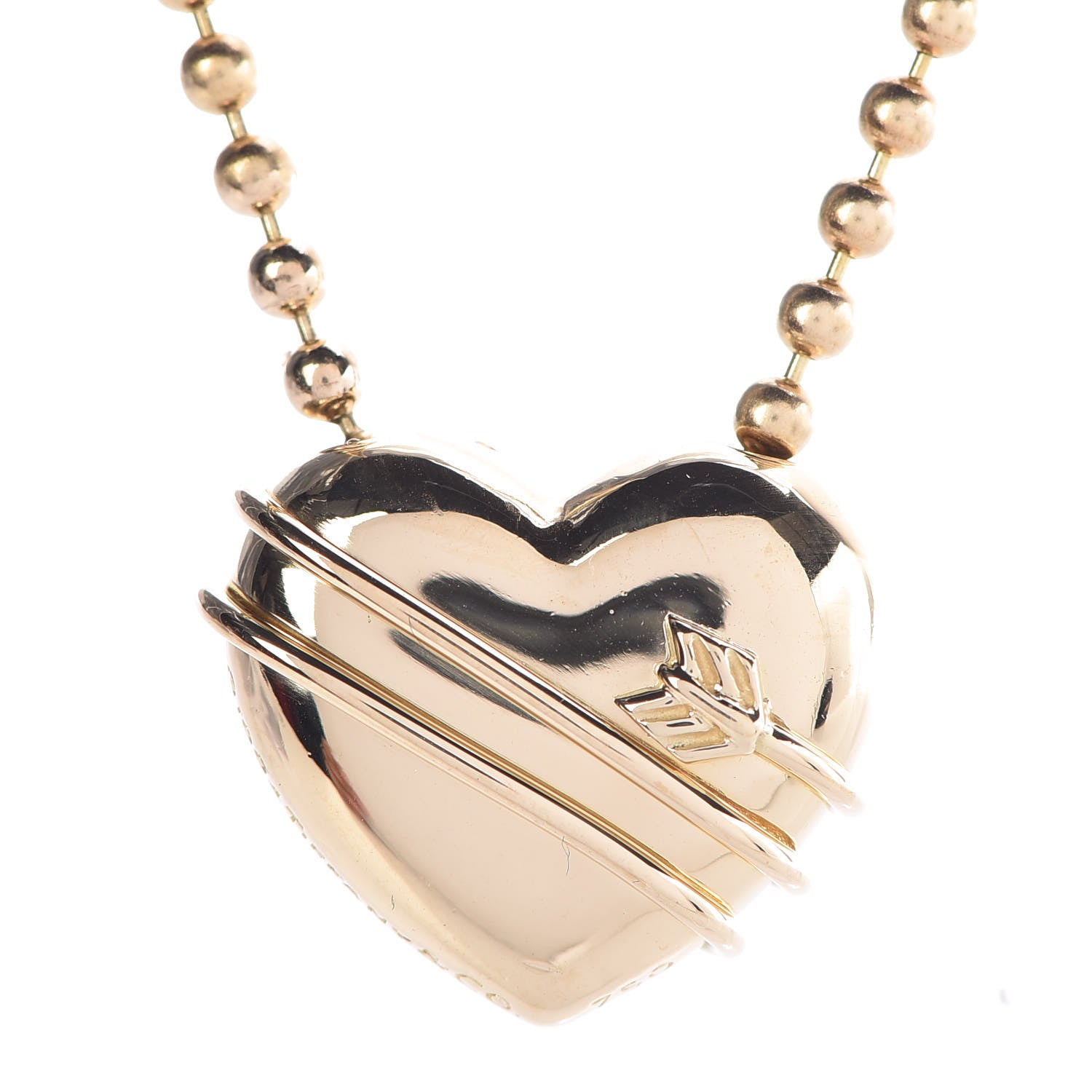 Tiffany 18K Yellow Gold Cupid's Arrow Heart Necklace 4 of 6