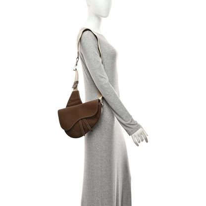 Christian Dior Grained Calfskin Kim Jones Saddle Bag Brown 2 of 10