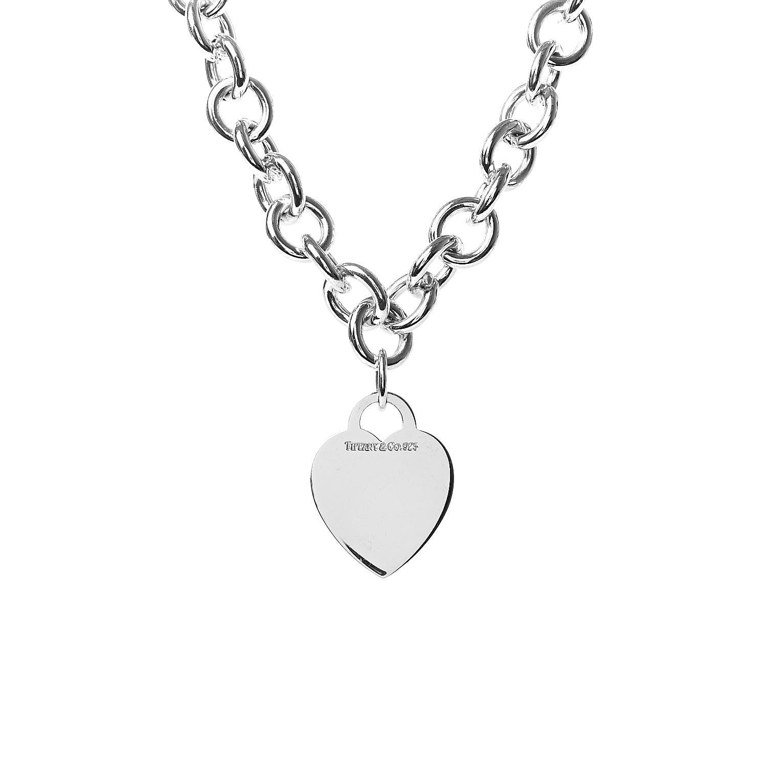 Tiffany Sterling Silver Heart Tag Necklace 5 of 5