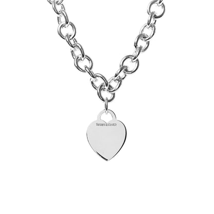 Tiffany Sterling Silver Heart Tag Necklace 5 of 5