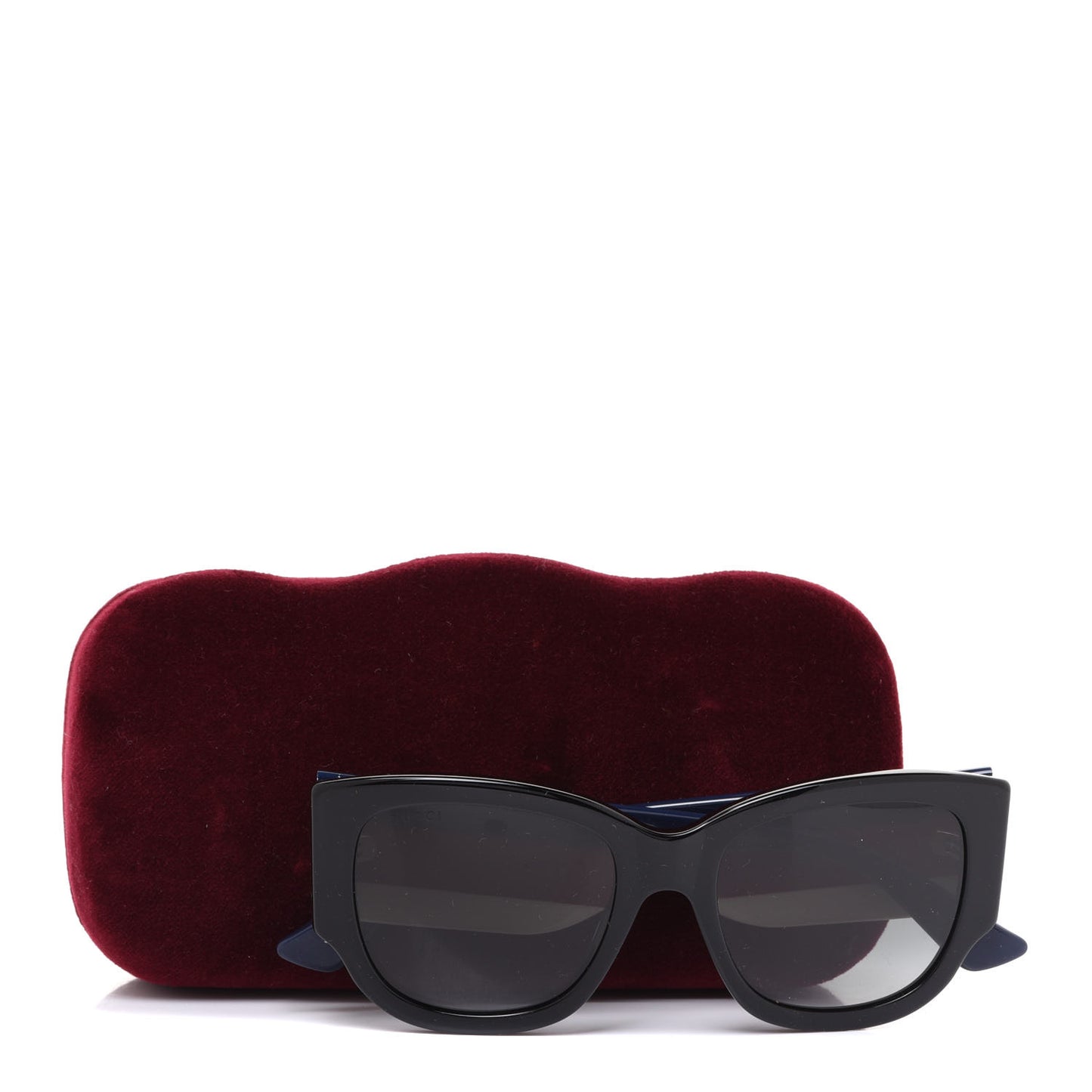 Acetate Web Oversized Frame Rectangle Sunglasses GG0276S Black Multicolor