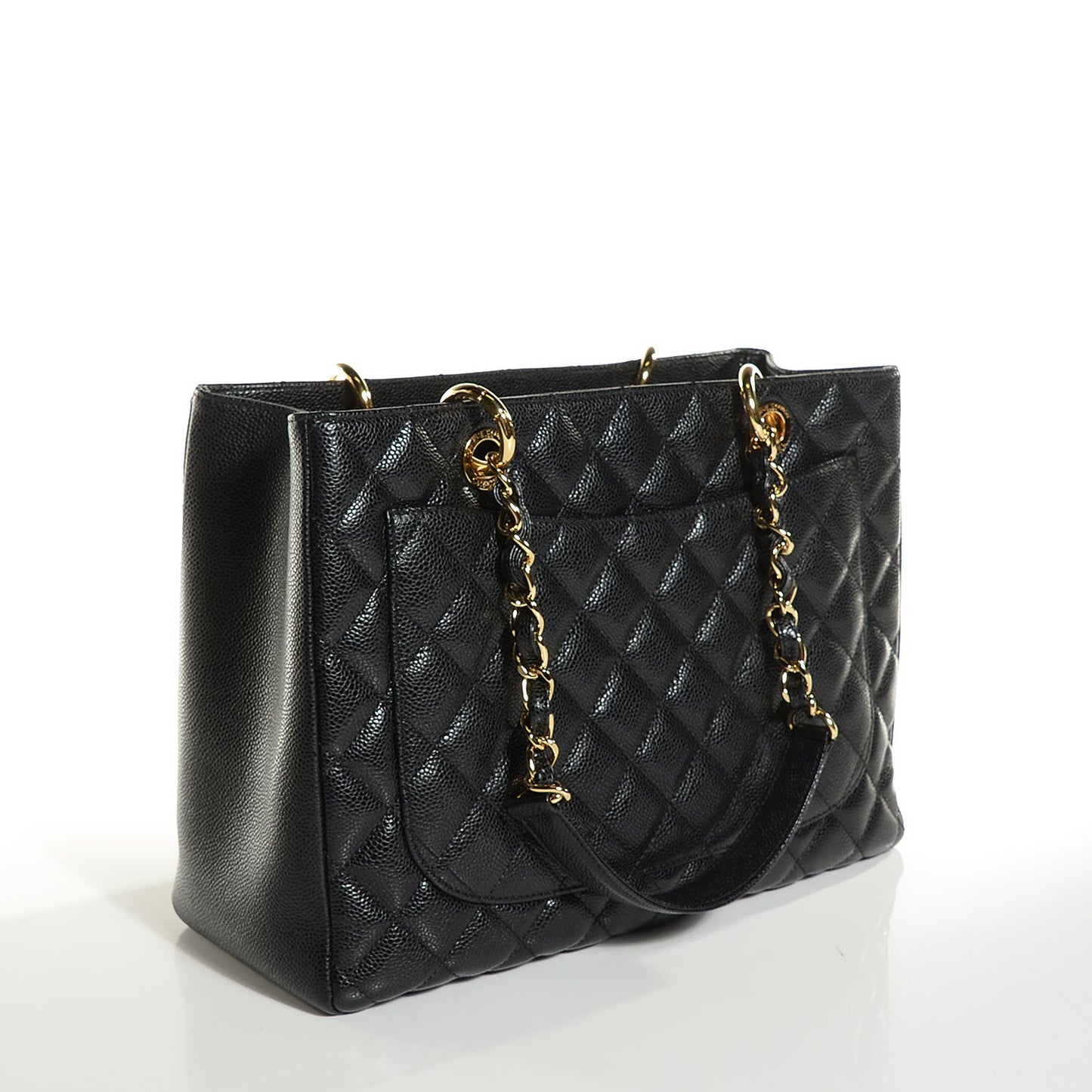 Caviar Quilted Grand Shopping Tote GST Black