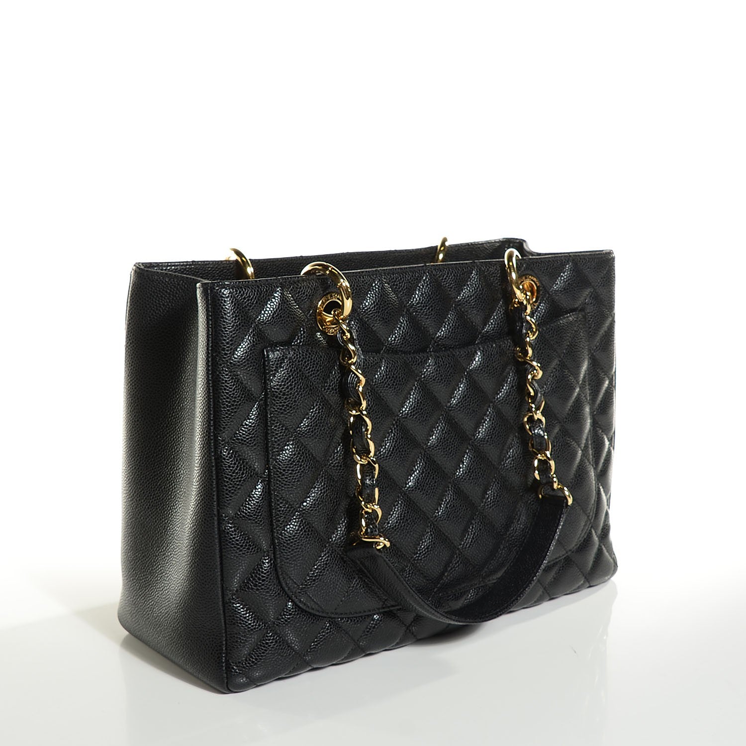 Chanel Caviar Quilted Grand Shopping Tote GST Black 3 of 7
