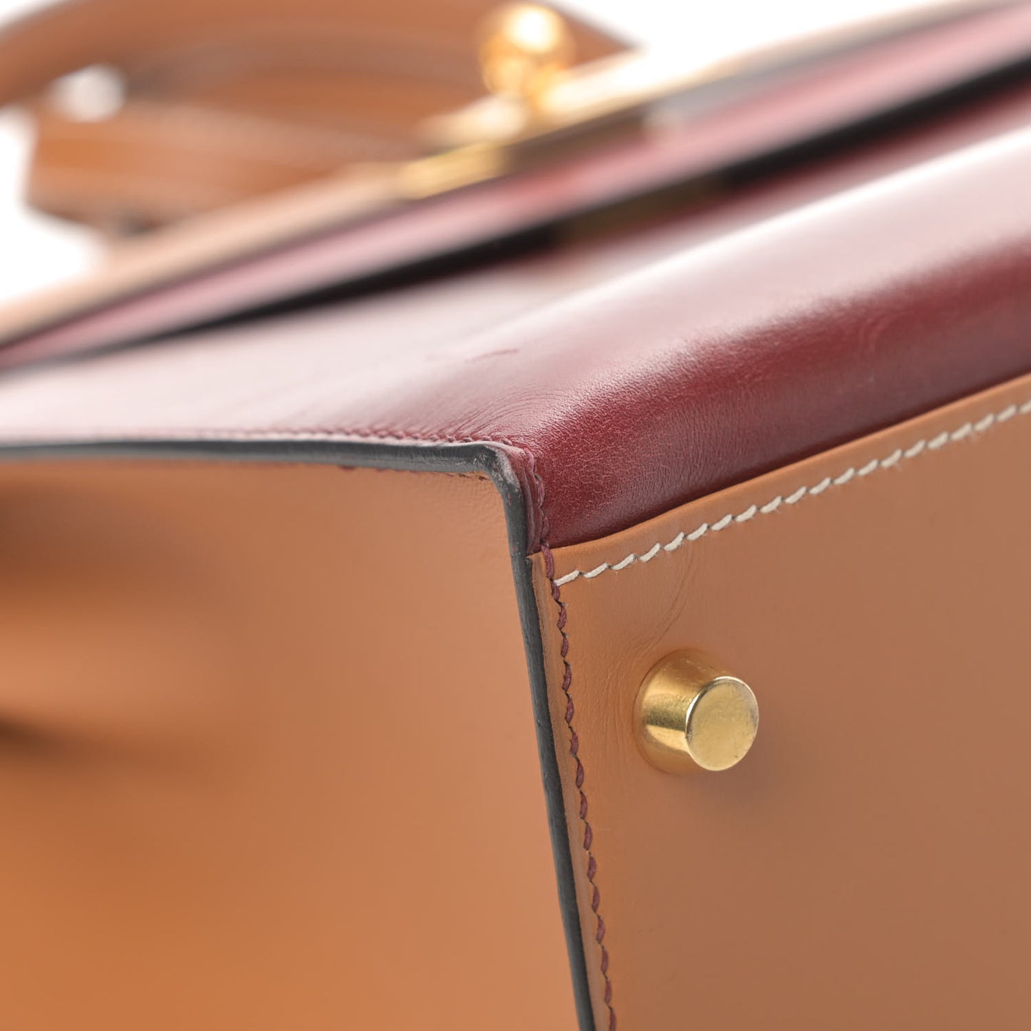 Box Chamonix Kelly Bi-Color Sellier 32 Rouge H Gold