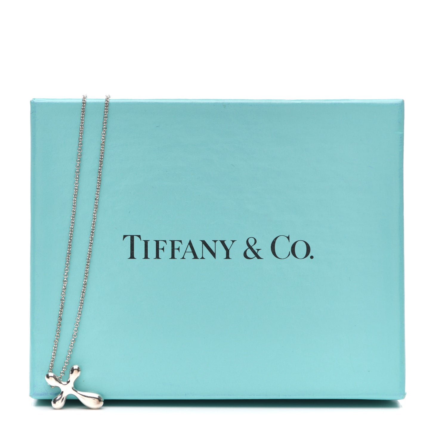 Sterling Silver 16mm Elsa Peretti Cross Pendant Necklace